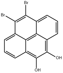 4,5-Pyrenediol, 9,10-dibromo- 结构式