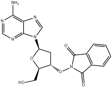 2',3'-dideoxy-3'-[(1,3-dihydro-1,3-dioxo-2H-isoindol-2-yl)oxy]-Adenosine 结构式