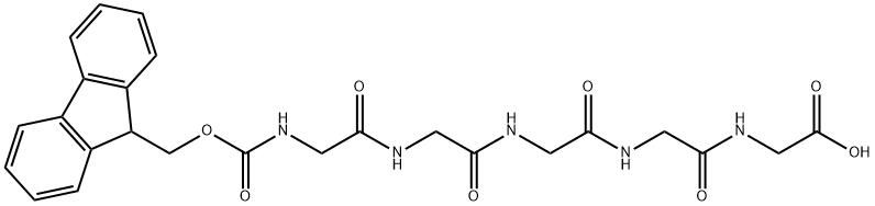 N-[(9H-芴-9-基甲氧基)羰基]甘氨酰甘氨酰甘氨酰甘氨酰甘氨酸 结构式
