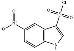 5-硝基-1H-吲哚-3-磺酰氯 结构式