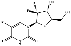 5-Bromo-2''-deoxy-2'',2''-difluorouridine 结构式