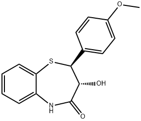 (2R,3R)-3-羟基-2-(4-甲氧基苯基)-2,3-二氢苯并[B][1,4]噻嗪-4(5H)-酮 结构式