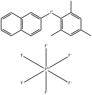 Iodonium, 2-naphthalenyl(2,4,6-trimethylphenyl)-, hexafluorophosphate(1-) (1:1) 结构式