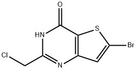 6-溴-2-(氯甲基)噻吩并[3,2-D]嘧啶-4(3H)-酮 结构式
