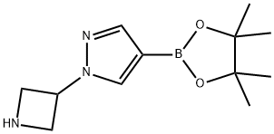 1-(氮杂环丁烷-3-基)-4-(4,4,5,5-四甲基-1,3,2-二氧杂硼杂环戊烷-2-基)-1H-吡唑 结构式