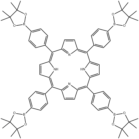 5,10,15,20-四(4-硼酸频哪醇酯基苯基)卟啉 结构式