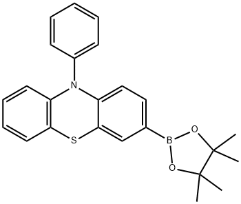 10H-Phenothiazine, 10-phenyl-3-(4,4,5,5-tetramethyl-1,3,2-dioxaborolan-2-yl)- 结构式