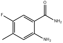 2-氨基-5-氟-4-甲基苯甲酰胺 结构式