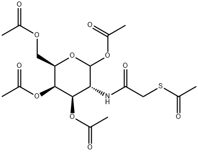D-Galactopyranose, 2-[[2-(acetylthio)acetyl]amino]-2-deoxy-, 1,3,4,6-tetraacetate 结构式