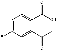 2-乙酰基-4-氟苯甲酸 结构式