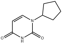 1-环戊基嘧啶-2,4(1H,3H)-二酮 结构式