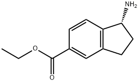 (R)-ethyl 1-amino-2,3-dihydro-1H-indene-5-carboxylate 结构式