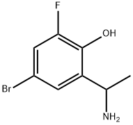 2-(1-aminoethyl)-4-bromo-6-fluorophenol 结构式