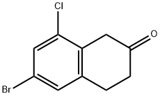 6-溴-8-氯-3,4-二氢萘-2(1H)-酮 结构式