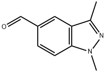 1,3-二甲基-1H-吲唑-5-甲醛 结构式