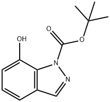 7-羟基-1H-吲唑-1-羧酸叔丁酯 结构式