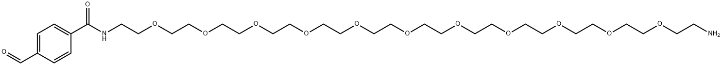 Benzamide, N-(35-amino-3,6,9,12,15,18,21,24,27,30,33-undecaoxapentatriacont-1-yl)-4-formyl- 结构式