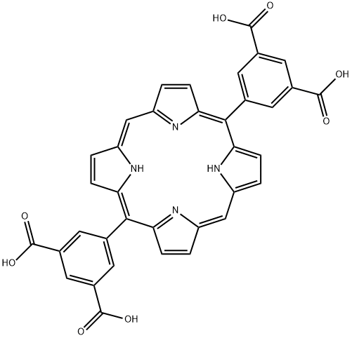 5,15-双(3,5-二羧基苯基)卟啉 结构式