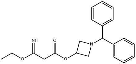 3- 乙氧基 -3- 亚氨基丙酸 (1- 二苯甲基氮杂环丁烷 -3- 基 ) 酯 结构式