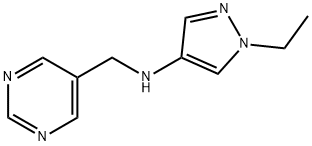 1-乙基-N-(嘧啶-5-基甲基)-1H-吡唑-4-胺 结构式