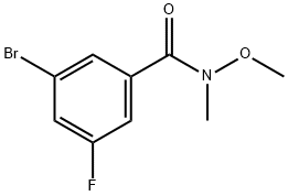 3-溴-5-氟-N-甲氧基-N-甲基苯甲酰胺 结构式