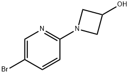 1-(5-溴吡啶-2-基)氮杂环丁烷-3-醇 结构式