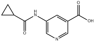 5-(环丙烷甲酰胺基)烟酸 结构式