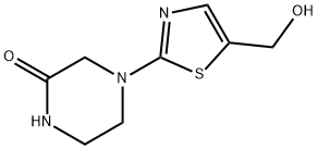 4-[5-(Hydroxymethyl)-2-thiazolyl]-2-piperazinone 结构式