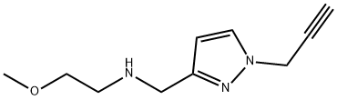 (2-甲氧基乙基)({[1-(丙-2-炔-1-基)-1H-吡唑-3-基]甲基})胺 结构式