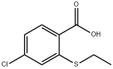 4-氯-2-(乙基硫基)苯甲酸 结构式