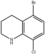 5-溴-8-氯-1,2,3,4-四氢喹啉 结构式