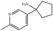 1-(6-甲基吡啶-3-基)环戊-1-胺 结构式