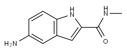 1H-Indole-2-carboxamide, 5-amino-N-methyl- 结构式