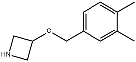 3-((3,4-二甲基苄基)氧基)氮杂环丁烷 结构式