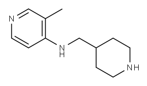 4-Pyridinamine, 3-methyl-N-(4-piperidinylmethyl)- 结构式