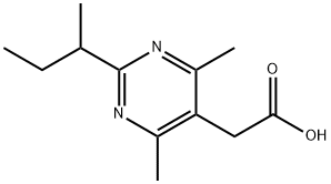 2-(2-(仲丁基)-4,6-二甲基嘧啶-5-基)乙酸 结构式
