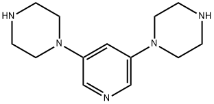 1,1′-(3,5-Pyridinediyl)bis[piperazine] 结构式