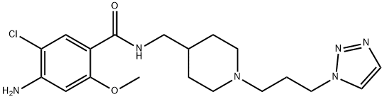 Benzamide, 4-amino-5-chloro-2-methoxy-N-[[1-[3-(1H-1,2,3-triazol-1-yl)propyl]-4-piperidinyl]methyl]- 结构式