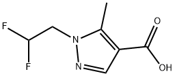 1-(2,2-二氟乙基)-5-甲基-1H-吡唑-4-羧酸 结构式