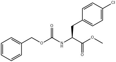 2-((((苄氧基)羰基)氨基)-3-(4-氯苯基)丙酸甲酯 结构式