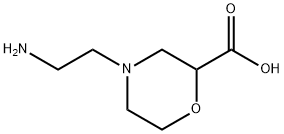 2-Morpholinecarboxylic acid, 4-(2-aminoethyl)- 结构式