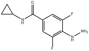 N-环丙基-3,5-二氟-4-肼基苯甲酰胺 结构式