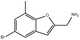 (5-bromo-7-methyl-1-benzofuran-2-yl)methanamine 结构式