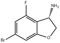 (S)-6-溴-4-氟-2,3-二氢苯并呋喃-3-胺 结构式