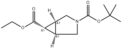 (1R,5S,6R)-3-叔丁基 6-乙基 3-氮杂双环[3.1.0]己烷-3,6-二羧酸酯 结构式