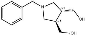 TRANS-(1-苄基吡咯烷-3,4-二基)二甲醇 结构式