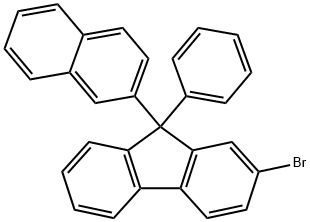 2-溴-9-(萘-2-基)-9-苯基-9H-芴 结构式