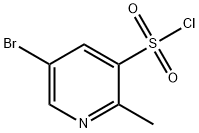 3-PYRIDINESULFONYL CHLORIDE, 5-BROMO-2-METHYL- 结构式