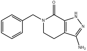 7H-Pyrazolo[3,4-c]pyridin-7-one, 3-amino-1,4,5,6-tetrahydro-6-(phenylmethyl)- 结构式