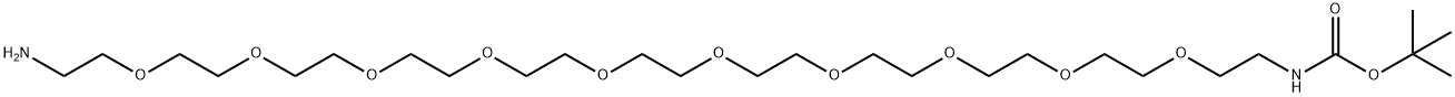 氨基-十一聚乙二醇-叔丁氧羰基 结构式